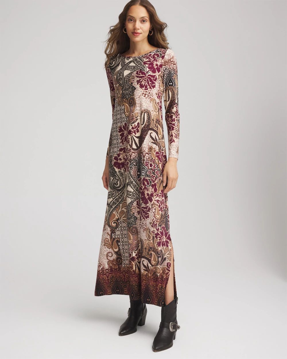 Patchwork Boatneck Column Maxi Dress | Chico's